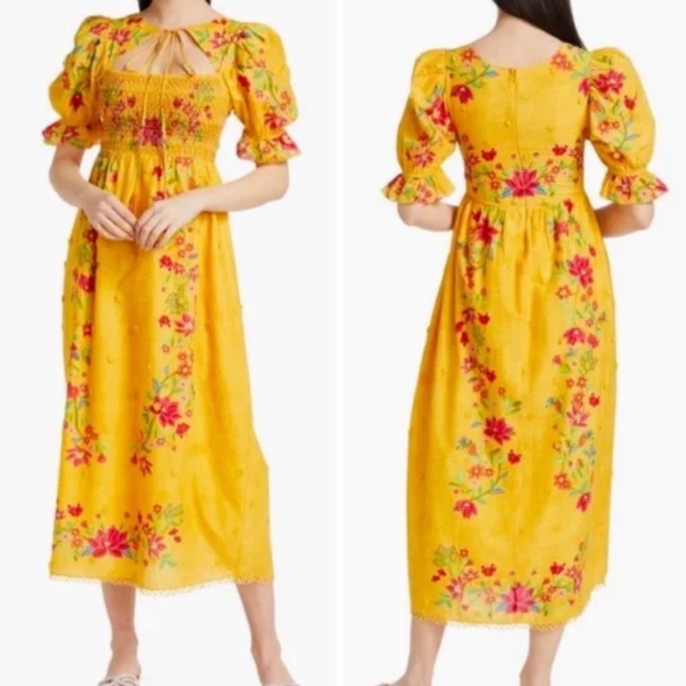 FARM Rio Women's Yellow Flower Dream Maxi Dress